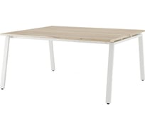 Стол офисный Kobor A/2-160/160 white/natural 216634