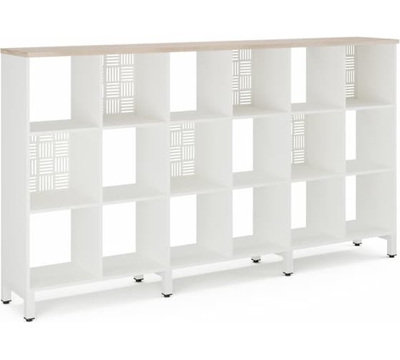Стеллажная система Kobor SQ-3Х6 white/natural 220416