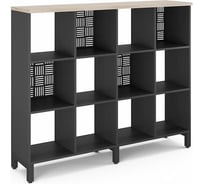 Стеллажная система Kobor SQ-3Х4 black/natural 220397