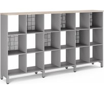 Стеллажная система Kobor SQ-3Х6 aluminum/natural 220413