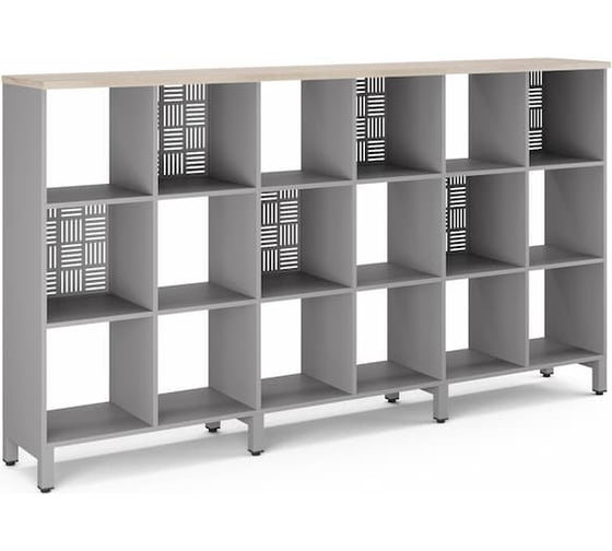 Стеллажная система Kobor SQ-3Х6 aluminum/natural 220413