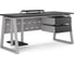 Стол компьютерный Kobor KTR-140/70 aluminum/wood 254005 3