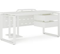Стол компьютерный Kobor KO1-180/80 white/premium 253244