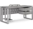 Стол компьютерный Kobor KO2-160/60 aluminum/chicago 253562 1