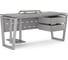 Стол компьютерный Kobor KOTR-140/70 aluminum/chicago 254400 1