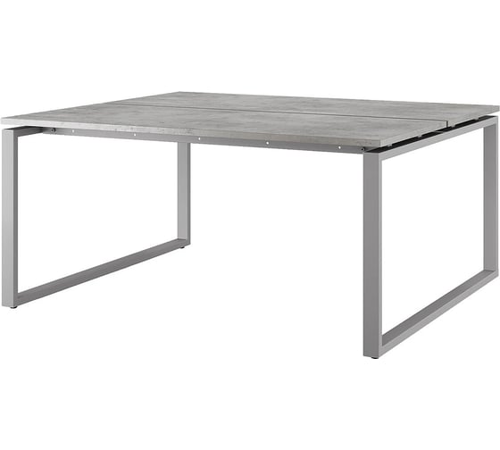 Стол офисный Kobor O1/2-180/160 aluminum/chicago 216905