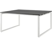 Стол офисный Kobor O1/2-160/120 white/wood 217015