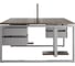 Стол офисный Kobor O1/2-160/120 aluminum/charlston 216953 5