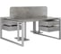 Стол офисный Kobor O1/2-160/160 aluminum/chicago 216904 4