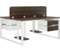 Стол офисный Kobor O1/2-160/120 white/charlston 217057 4