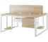 Стол офисный Kobor O1/2-160/160 white/natural 217050 3