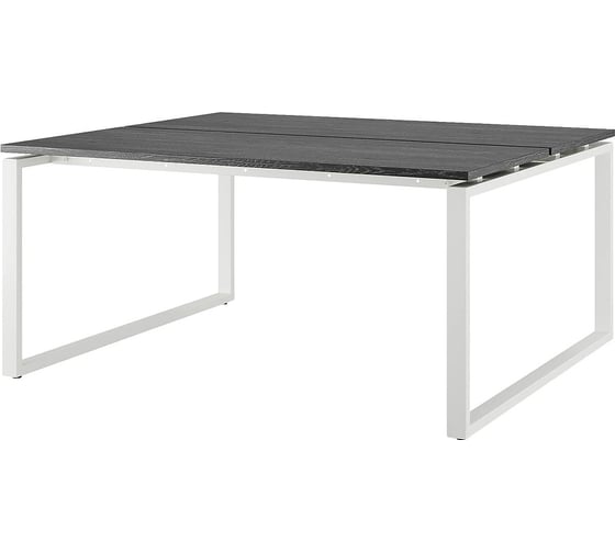 Стол офисный Kobor O1/2-180/160 white/wood 217030