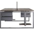 Стол офисный Kobor O1/2-160/140 graphite/charlston 216856 5