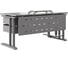 Стол офисный Kobor L1-120/70 aluminum/chicago 211903 5