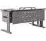 Стол офисный Kobor L2-140/60 aluminum/chicago 212313 5