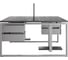 Стол офисный Kobor O1/2-80/120 aluminum/wood 216907 5