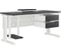 Стол офисный Kobor L2-180/60 white/wood 212440 3