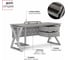 Стол офисный Kobor W-180/80 aluminum/chicago 211497 2