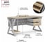Стол офисный Kobor W-140/80 aluminum/natural 211537 2