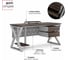 Стол офисный Kobor W-140/80 aluminum/charlston 211558 2
