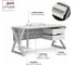 Стол офисный Kobor W-140/60 aluminum/premium 211460 2
