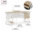 Стол офисный Kobor W-140/80 white/natural 211641 2