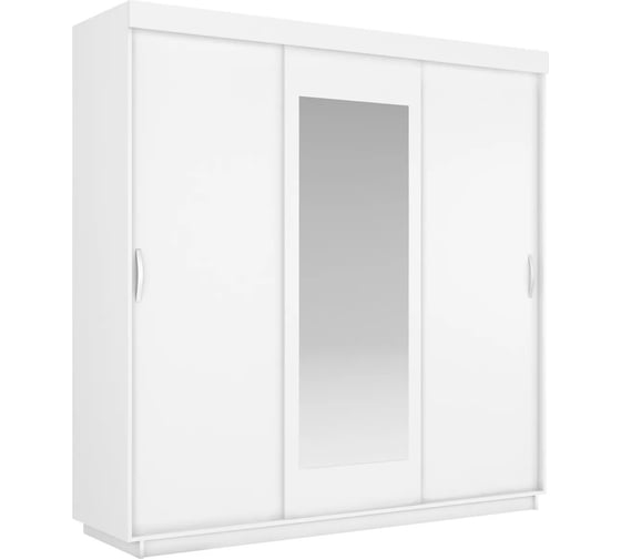 Шкаф-купе Е1 Lite 3-х дверный, 2100х2120х595, Белый снег 26 286-1