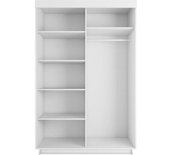Шкаф-купе Е1 Lite 2-х дверный, 800х2120х595, Белый снег 26 274-1