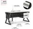 Стол офисный Kobor W-140/60 black/premium 211252 2