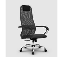 Кресло МЕТТА SU-B-8 подлокотники 100, основание 003, темно-серый/темно-серый z308968665