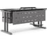 Стол компьютерный Kobor KT-140/70 aluminum/wood 252757 4