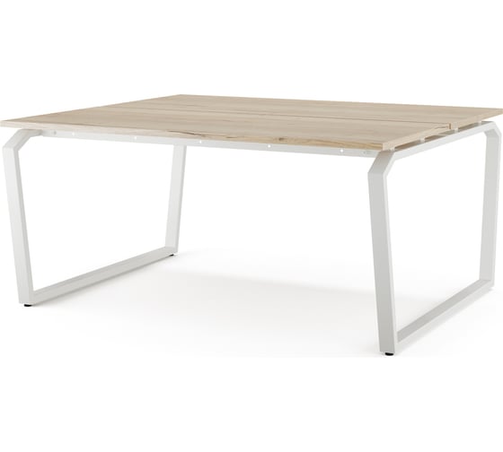 Стол офисный Kobor TB/2-140/140 white/natural 218290