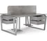 Стол офисный Kobor TB/2-160/140 aluminum/chicago 218145 2