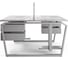 Стол офисный Kobor TB/2-180/140 aluminum/chicago 218146 4