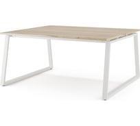 Стол офисный Kobor TR/2-180/160 white/natural 217467