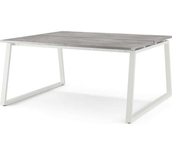 Стол офисный Kobor TR/2-120/140 white/chicago 217415