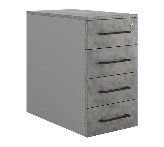 Тумба приставная Kobor TS4-40/60 aluminum/chicago 221679