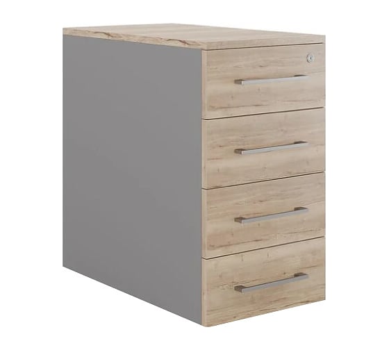 Тумба приставная Kobor TS4-40/80 aluminum/natural 220633
