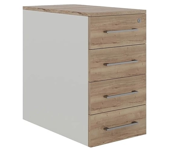Тумба приставная Kobor TS4-40/70 white/natural 220656