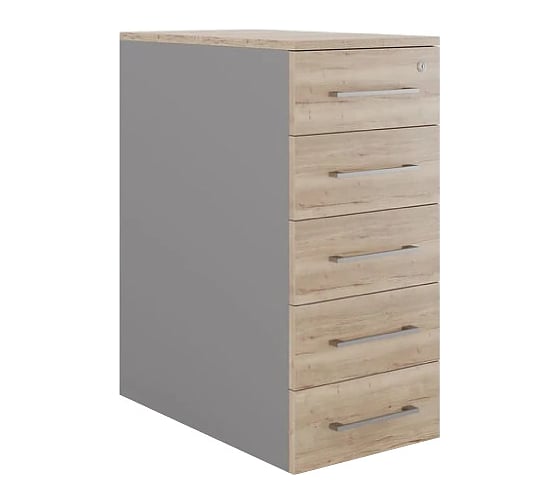 Тумба приставная Kobor TS5-40/70 aluminum/natural 220728