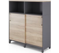 Шкаф открытый Kobor HK/2/1-120/60/M graphite/natural 220909