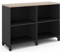 Шкаф открытый Kobor HO/2-120/60/M black/natural 220770