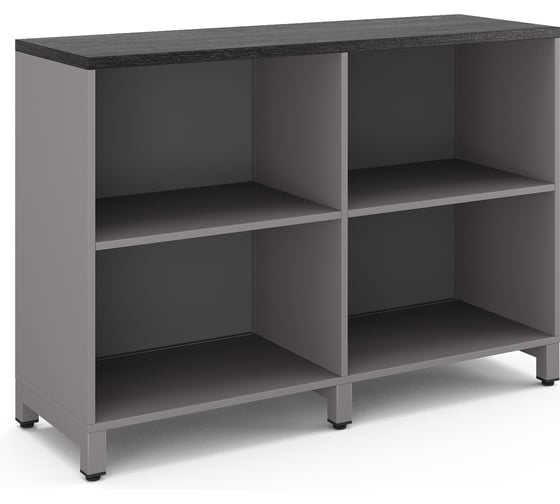 Шкаф открытый Kobor HO/2-120/60/M aluminum/wood 221826