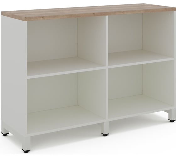 Шкаф открытый Kobor HO/2-120/60/M white/natural 220848
