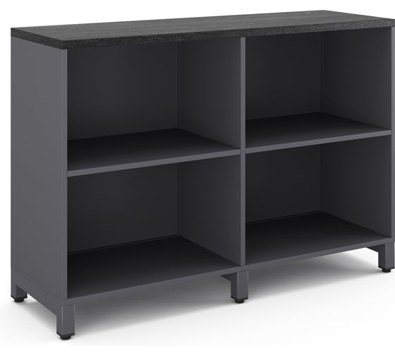 Шкаф открытый Kobor HO/2-120/60/M graphite/wood 221811