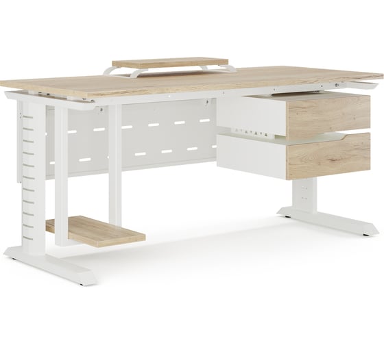 Стол компьютерный Kobor KL2-120/60 white/natural 252458