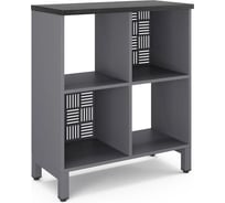 Стеллажная система Kobor SQ-2Х2 graphite/wood 221502
