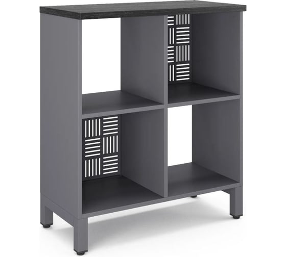 Стеллажная система Kobor SQ-2Х2 graphite/wood 221502