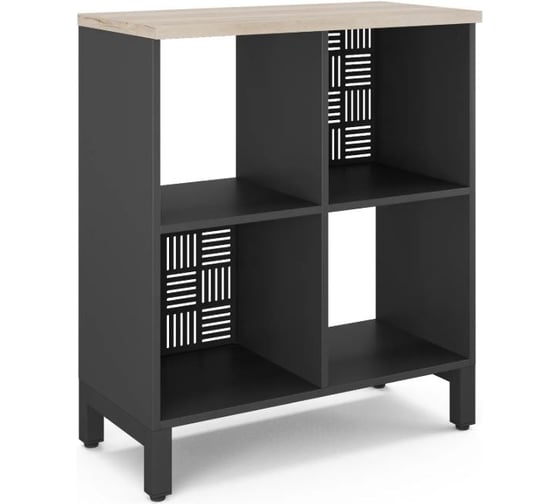 Стеллажная система Kobor SQ-2Х2 black/natural 220385