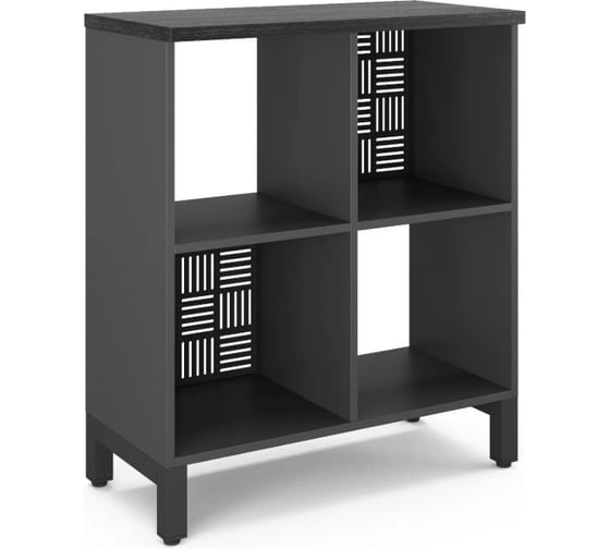 Стеллажная система Kobor SQ-2Х2 black/wood 221500